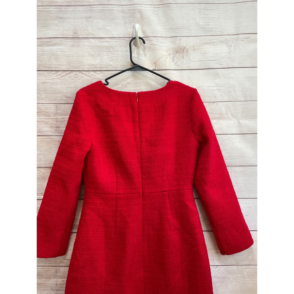 NEW WITH TAGS J CREW SOPHIA MINI DRESS IN MARITIME TWEED FESTIVAL RED - Picture 8 of 12